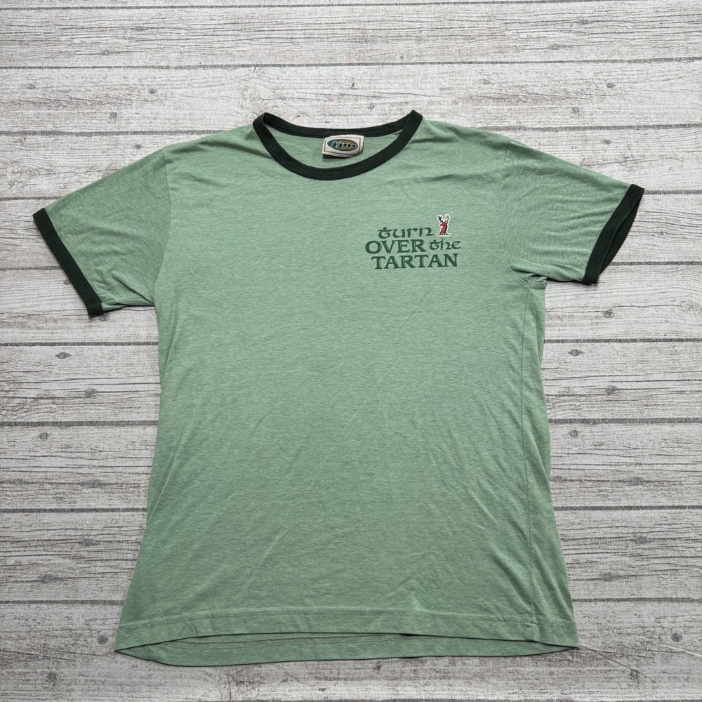 Vintage JJM T-Shirt Mens Large Green Alexander Keiths Ringer Short Sleeve Canada